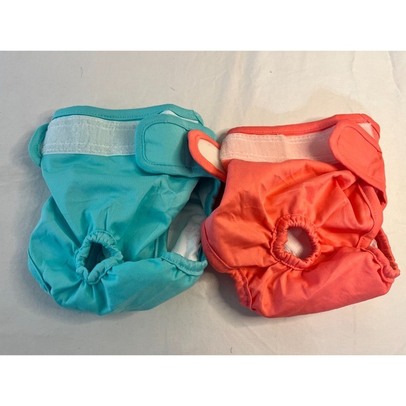 Pet Parents Premium Washable Dog Diapers 3 pack Dog Size Small Pink Aqua Gray - Picture 4 of 10
